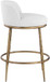 Ferro - Upholstered Counter Stool With Brushed Gold Base