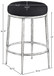 Ferro - Upholstered Backless Counter Stool With Brushed Silver Base