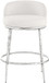 Ferro - Upholstered Counter Stool With Brushed Silver Base