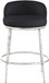Ferro - Upholstered Counter Stool With Brushed Silver Base