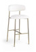 Lupita - Vegan Leather Upholstered Bar Stool With Brushed Gold Frame (Set of 2)