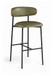 Lupita - Vegan Leather Upholstered Bar Stool With Matte Black Frame (Set of 2)