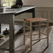 Santos - Backless Counter Stool With Stained Brown Base