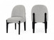 Torino - Upholstered Dining Chair With Brushed Black Base (Set of 2)