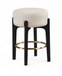 Torino - Backless Counter Stool With Brushed Black Base (Set of 2)