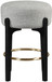 Torino - Backless Counter Stool With Brushed Black Base (Set of 2)