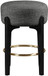 Torino - Backless Counter Stool With Brushed Black Base (Set of 2)
