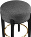 Torino - Backless Counter Stool With Brushed Black Base (Set of 2)