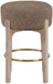 Torino - Backless Counter Stool With Brushed Natural Base (Set of 2)