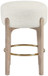 Torino - Backless Counter Stool With Brushed Natural Base (Set of 2)