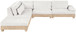 Turin - Chenille Fabric Upholstered Modular Sectional - White