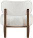Vetra - Linen Textured Fabric Upholstered Accent Chair With Brown Base