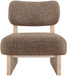 Vetra - Linen Textured Fabric Upholstered Accent Chair With Natural Base