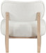Vetra - Linen Textured Fabric Upholstered Accent Chair With Natural Base