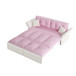 Queen Pull Out Sofa Bed, 3 In 1 Convertible Sleeper Tufted With 2 Soft Pillows