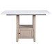 Taylor - Faux Marble Top Counter Table - White / Light Brown