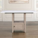 Taylor - Faux Marble Top Counter Table - White / Light Brown