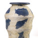 Visha - Terracotta Vase - Cream and Blue