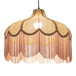 Buchanan - Jute Fringed Scalloped Pendant Light - Pink