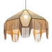 Buchanan - Fabric Fringed Angled Pendant Light - Natural