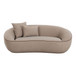 Jenny - Faux Mohair Loveseat - Taupe