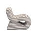 Senna - Jacquard Organic Stripes Accent Chair - Taupe