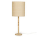 Lamia - Burl and Raffia Designer Table Lamp - Natural