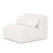 Tarra - Chenille Modular Armless Chair - Cream