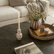 Natural Turned Candle Holder - Travertine