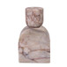 Marble Foundation Candle Holder - White Brown