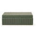 Eton - Ribbed Vegan Leather Hospitality Grade Storage Box - Green