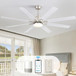 Ceiling Fan With Dimmable LED Light, 8 Blades, Reversible DC Motor, Remote Control