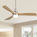 Indoor Ceiling Fan With Dimmable LED Light, 6 Speed Remote ControlLED DC Motor, Reversible Blades