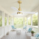 Indoor Ceiling Fan With Dimmable LED Light, 6 Speed Remote ControlLED DC Motor, Reversible Blades