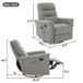 Manual Recliner Chair With 8 Point Massage And Swivel Function