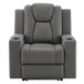 Leuco - Power Motion Recliner With Cup Holder, Control, LED & Power Headrest - Gray