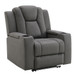 Leuco - Power Motion Recliner With Cup Holder, Control, LED & Power Headrest - Gray