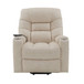 Nairi - Power Recliner With Lift, Heating & Massage - Ivory Polished Microfiber