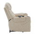 Nairi - Power Recliner With Lift, Heating & Massage - Ivory Polished Microfiber