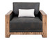 Ancora - Armchair - Dark Gray / Light Brown