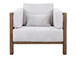 Roots - Armchair - Pearl Silver / Light Brown