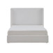 Carmen - King Size Upholstered Wingback Bed - White