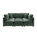 Modern Sectional Sofa U-Shaped With Movable Ottoman Storage Armrests And USB Ports