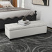 Upholstered Storage Ottoman Bench, Foot Rest For Bedroom