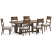 Bran 7pc Dining Set in Light Brown