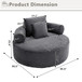 Round Sofa Bed With 3 Pillows For Living Room