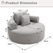 Round Sofa Bed With 3 Pillows For Living Room