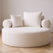 Round Sofa Bed With 3 Pillows For Living Room