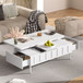 Lift Top Coffee Table With 2 Drawers With Hidden Storage Compartment For Living Room