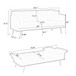 Convertible Double Futon Sofa Bed With Folding Armrests For Living Rooms